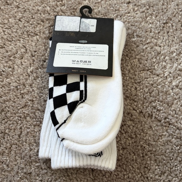 Vans sock with white and black checkered  slip on shoe. Women’s 6.5-10. NWT - Picture 3 of 3